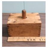 Vintage Handcrafted Wooden Butter Mold with Dovetail joints - perfect for Farmhouse Kitchen Decor!
