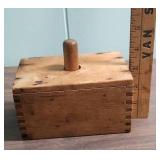 Vintage Handcrafted Wooden Butter Mold with Dovetail joints - perfect for Farmhouse Kitchen Decor!