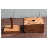 Vintage Handcrafted Wooden Butter Mold with Dovetail joints - perfect for Farmhouse Kitchen Decor!