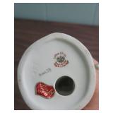 Hand-painted porcelain Victorian-era style figurines, all made in Japan.  Two are marked Lefton China  c1950s