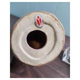 Decorative Angels, one pottery one glass and a Mid-Century Rustic Green jug style vase