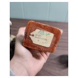 Two vintage Bear toothbrush holders and a vintage Bear thermometer that says "I can bear it, can you".  All are ceramic