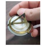 Tiny vintage items - ceramic water pitcher and basin, perfume bottle, and decorative plate made in Japan - great for shadow boxes