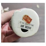 Duck and Bunny Ceramic Figurines, duck with cart made in Occupied Japan, Bunny with Balloons is Lefton China Co