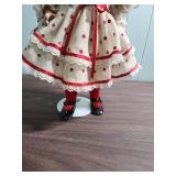 Composition Doll in Red Polka Dot Dress (potentially a Shirley Temple Composition Doll) - very good condition (1930s - 1950s?)