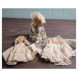1950s Nancy Ann Storybook Dolls in Lace Dresses