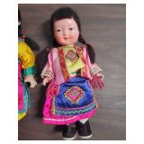 Vintage Japanese Composition Dolls in Cultural Attire