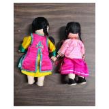 Vintage Japanese Composition Dolls in Cultural Attire