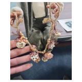 Handcrafted Folk Art Elf with Christmas Garland - one ornament from his garland needs reattached.  From Lil Darlin Originals in Andover, KS