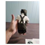 Handcrafted Folk Art Elf with Christmas Garland - one ornament from his garland needs reattached.  From Lil Darlin Originals in Andover, KS