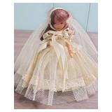Nancy Ann Style Show Dolls in Cream Lace Gowns c1950s