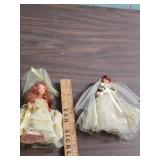 Nancy Ann Style Show Dolls in Cream Lace Gowns c1950s