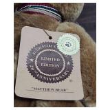 Boyds Bears & Friends Display Sign with 20th Anniversary Matthew Bear with original tags still attached