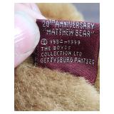 Boyds Bears & Friends Display Sign with 20th Anniversary Matthew Bear with original tags still attached