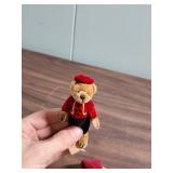 Collection of Miniature Plush Teddy Bears - the all Navy one is a finger puppet