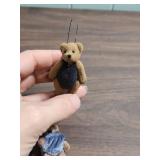 Collection of Miniature Plush Teddy Bears - the all Navy one is a finger puppet