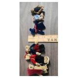 Collection of Miniature Plush Teddy Bears - the all Navy one is a finger puppet