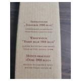 Steiff Bear Club Collectible Set with Metal Sign, Pin and Wrist Watch (new in box - leather band)