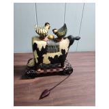 Williraye Studio Cow and Chickens Pull Toy WW 1427 with original box and Styrofoam packaging