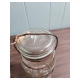 VIntage Atlas  Glass Mason Jars Collection including on EZ Seal with locking lid, and one presto lid with porcelain seal