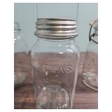 VIntage Atlas  Glass Mason Jars Collection including on EZ Seal with locking lid, and one presto lid with porcelain seal
