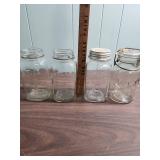VIntage Atlas  Glass Mason Jars Collection including on EZ Seal with locking lid, and one presto lid with porcelain seal