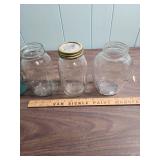 Vintage Jars including blue Atlas Strong Shoulder and Longlife Mason Jars