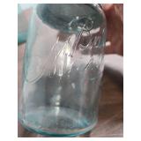 Vintage Blue Ball Mason Jars - Five Small Perfect Mason Jars and one The Mason - all with lids containing porcelain seals.  c1910-1920