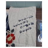 Vintage Japanese Linens / Runners and a small Japanese matted Art Print