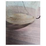 Early 1900s Stoneware Bottle and Glass Storage Jar