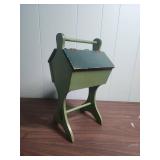Vintage Green Sewing Box Stand