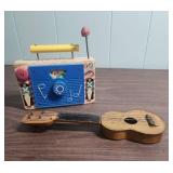 Fisher-Price Music Box Radio with Metal Miniature Guitar