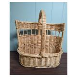 Easter Wooden Train Set and a Woven Basket