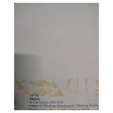 Purple Lavender Heart Display Stand and vintage Swedish Art Print 