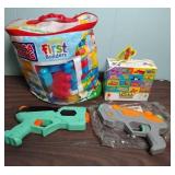 Kids Toy Bundle - Mega Bloks, Puzzle and Toy Blasters