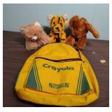 Small Crayola Backpack with Plush Animals