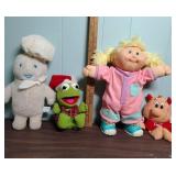 1980s Plush Toy Collection - Cabbage Patch Kid, Pillsbury Doughboy, Kermit & Devil