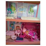 1980s Barbie Dream House with Accessories - 28"W x 13"D x 28"H