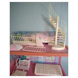 1980s Barbie Dream House with Accessories - 28"W x 13"D x 28"H