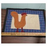 Handmade Country Folk Art Quilted Craft Collection - including a felted wool medallion