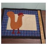 Handmade Country Folk Art Quilted Craft Collection - including a felted wool medallion