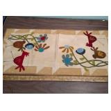 Handmade Country Folk Art Quilted Craft Collection - including a felted wool medallion