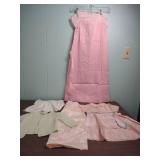 1950s Pink Lace Formal Dress with Baby Clothing Set
