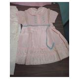 1950s Pink Lace Formal Dress with Baby Clothing Set