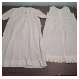 Victorian Era White Cotton Christening and a cotton sleeveless dress