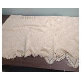 Handmade Crochet Lace Tablecloth 108"x 168"