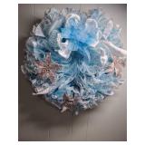 Winter Wonderland Mesh Wreath with Silver Stars