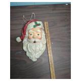 Vintage Paper Mache Santa Claus Wall Decoration c1960s?  good condition