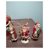 Santa themed Christmas Ornament Collection and a small ceramic Santa planter