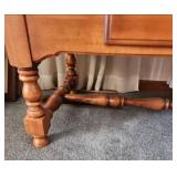 Vintage Young Reuplic Traditional Maple Coffee Table with Glass Top 46W x 20D x 16H - Excellent Condition - very little if any finish wear